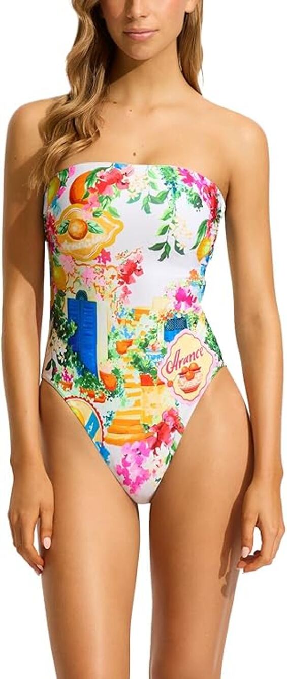 Seafolly CiaoBella DD Bandeau One Piece NWT US SIZE 8